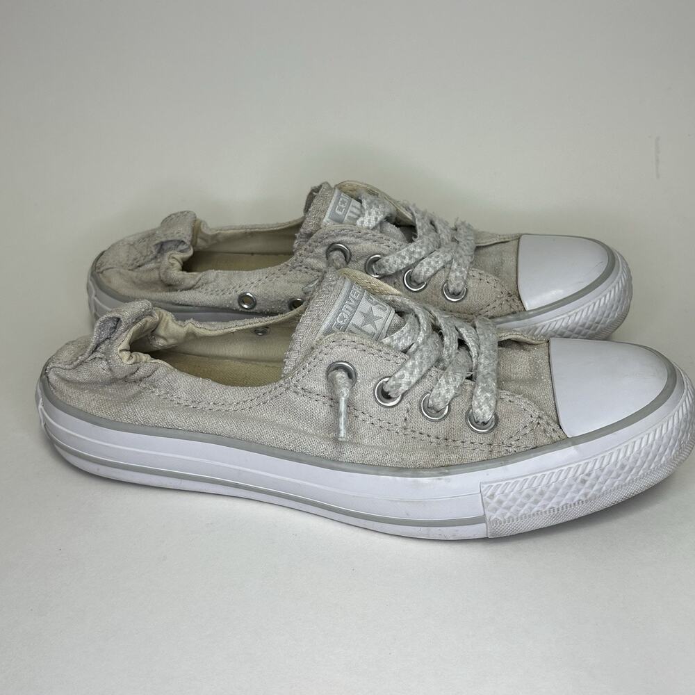 Converse All Star Shoreline Shoes Womens Size 7 Gray Slip On Canvas Low Top
